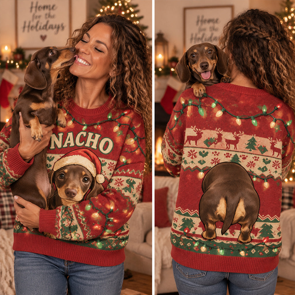 Christmas Cute Dog - Personalized Dog Ugly Sweater