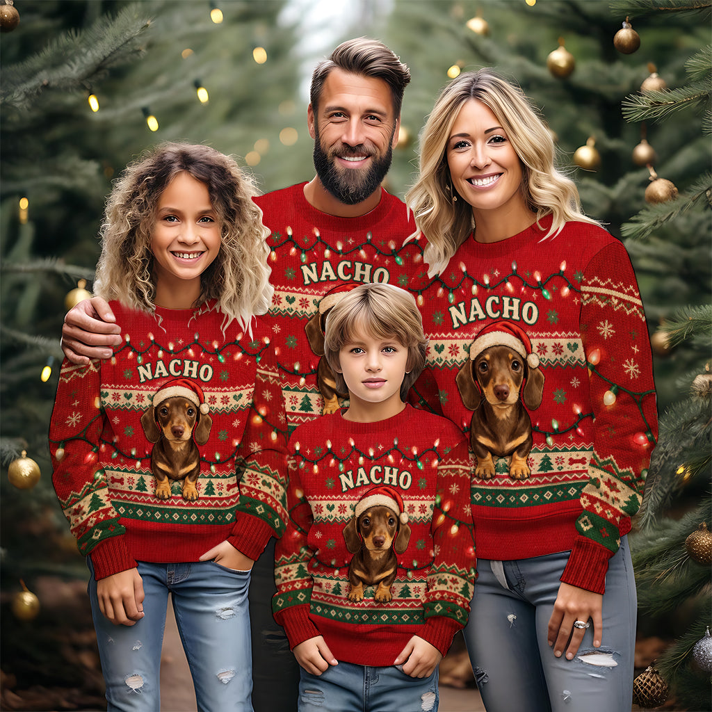 Christmas Cute Dog - Personalized Dog Ugly Sweater
