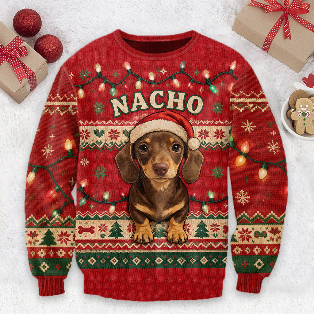 Christmas Cute Dog - Personalized Dog Ugly Sweater