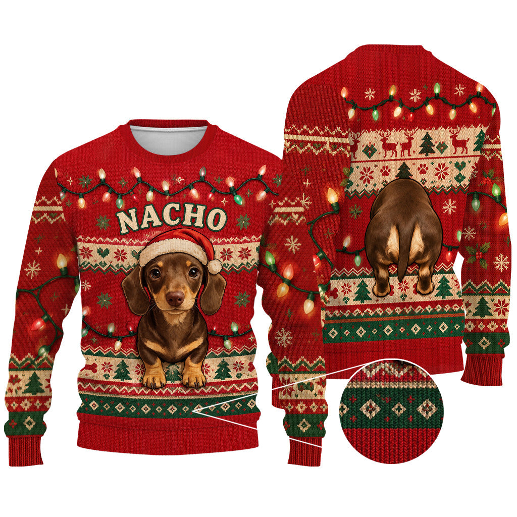Christmas Cute Dog - Personalized Dog Ugly Sweater