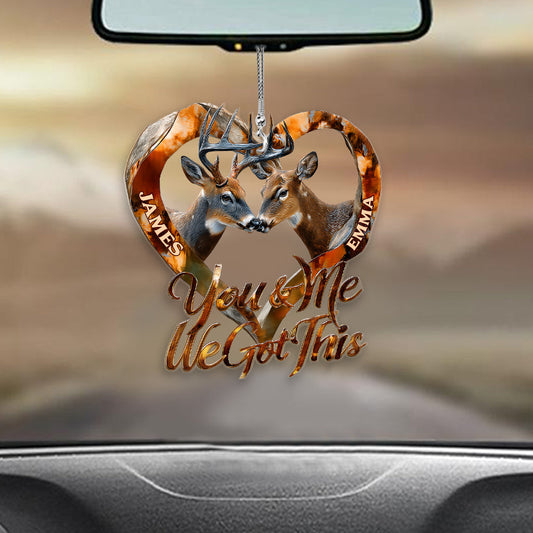 You & Me We Got This - Personalized Hunting Transparent Car Ornament