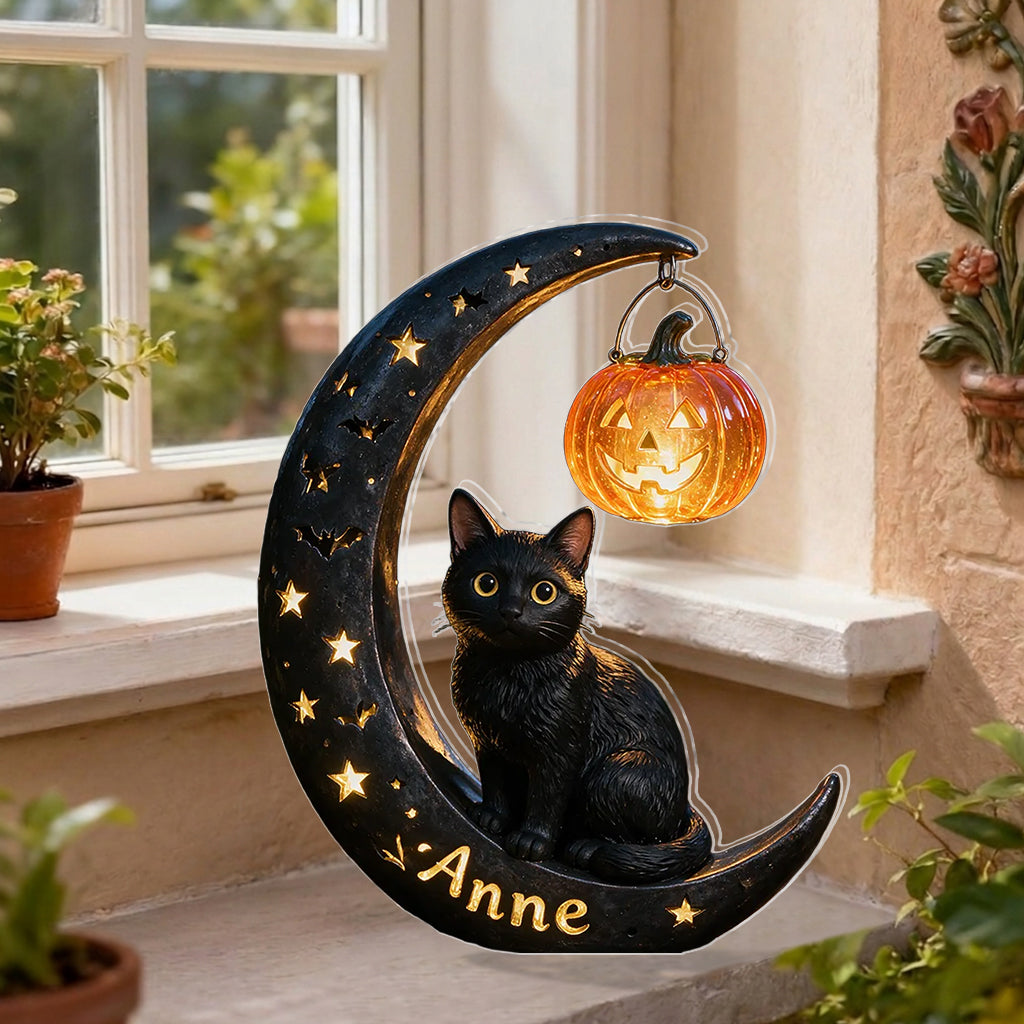 Halloween Cat - Personalized Cat Solar Acrylic Light