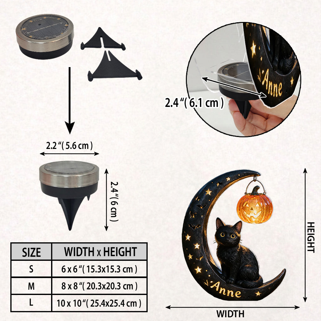 Halloween Cat - Personalized Cat Solar Acrylic Light