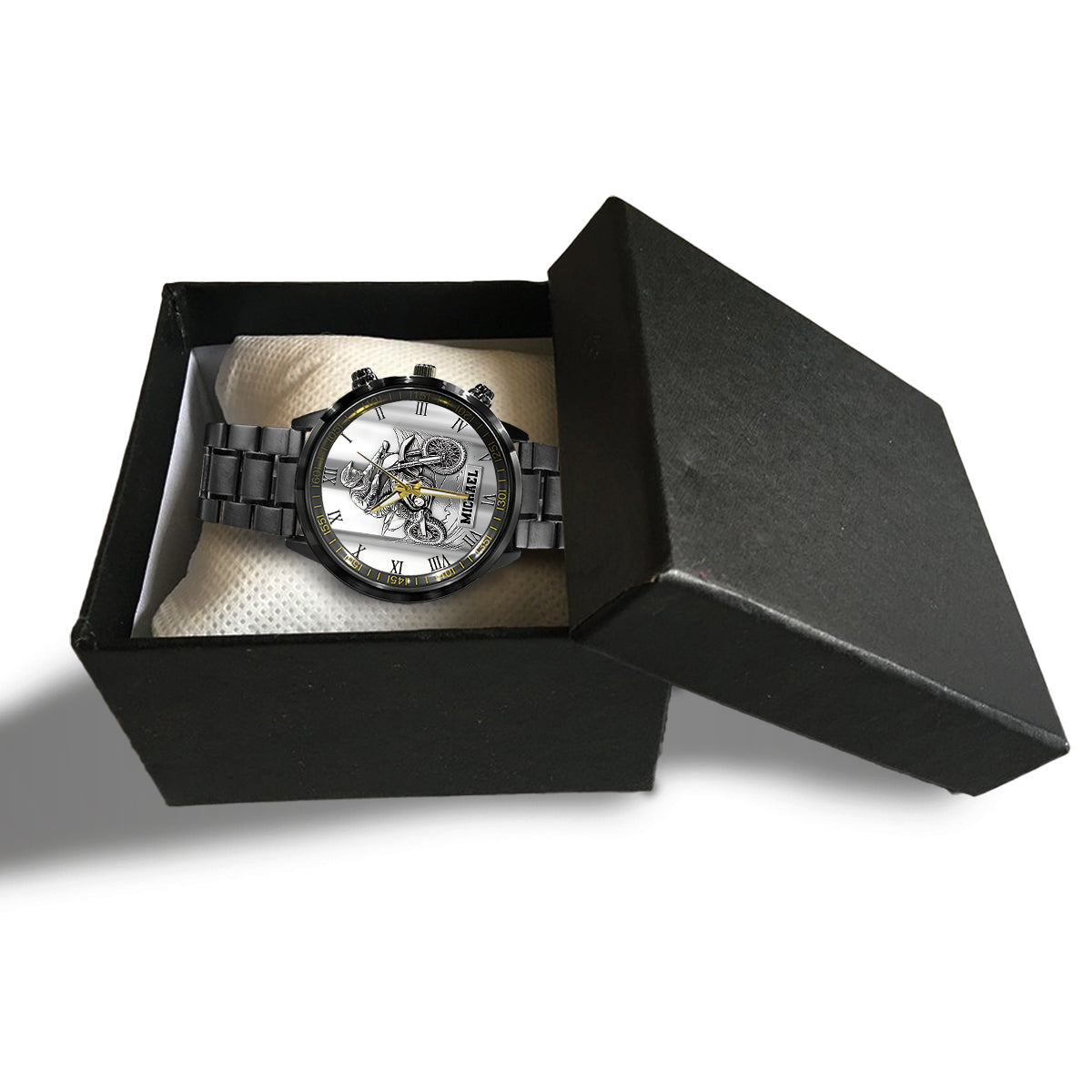 Metalic Dirt Bike/ Motocross - Personalized Dirt Bike Hand Watch