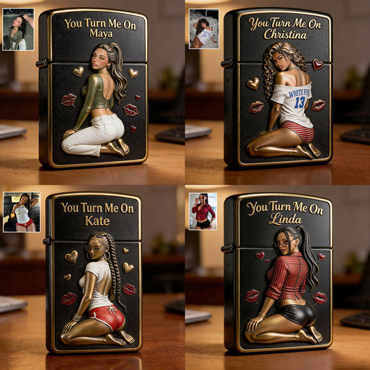 You Turn Me On - Personalized Spicy Couple Lighter
