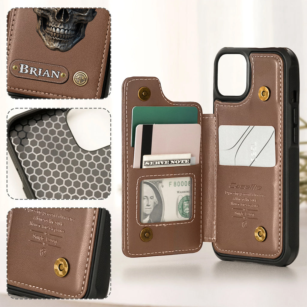 You & Me We Got This - Personalized Skull Wallet Phone Case