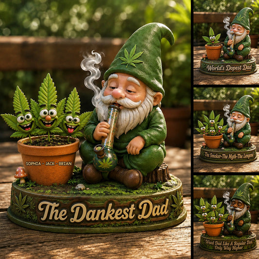 Weed Fathers Day Card, Worlds Dopest Dad, Stoner Gifts - Personalized Weed Custom Shaped Acrylic Plaque