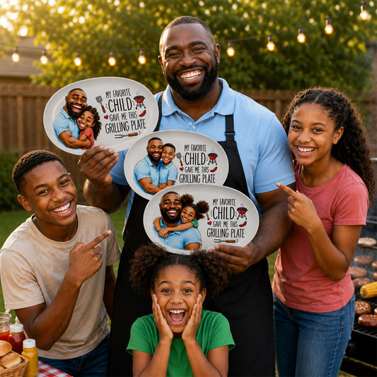 My Favorite Child Gave Me This Grilling Plate - Personalized Father Plate