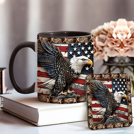 Strong Bald Eagle - Personalized Bald Eagle Accent Mug