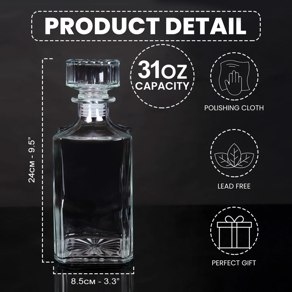 Whiskey And Football - Personalized Football Whiskey Decanter Set