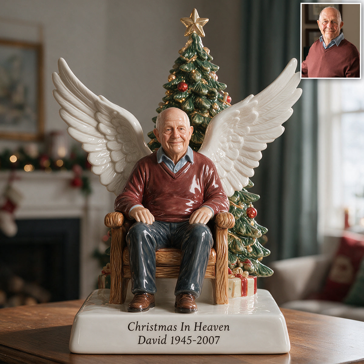 Christmas In Heaven - Personalized Memorial 3D Plaque