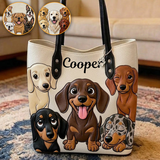 Love Dachshund - Personalized Dog Tote Bag