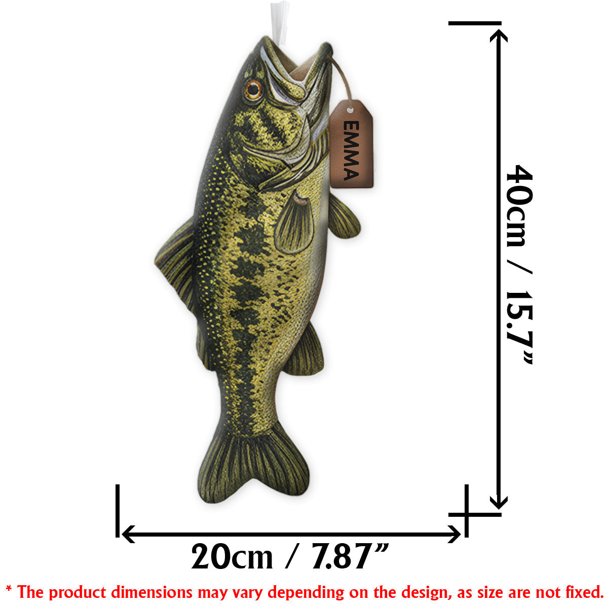 Merry Fishmas - Personalized Fishing Shaped Christmas Stocking
