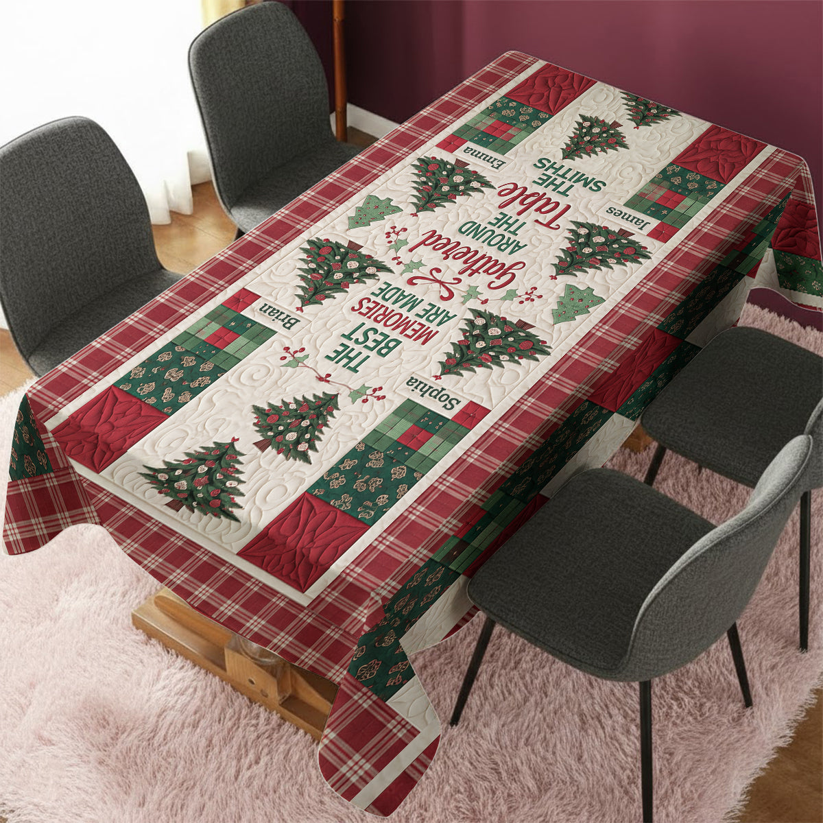 The Best Memories - Personalized Family Table Cloth Cover