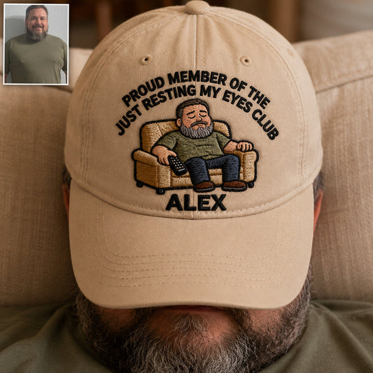 Proud Member Of The Just Resting My Eyes Club - Personalized Father Classic Cap