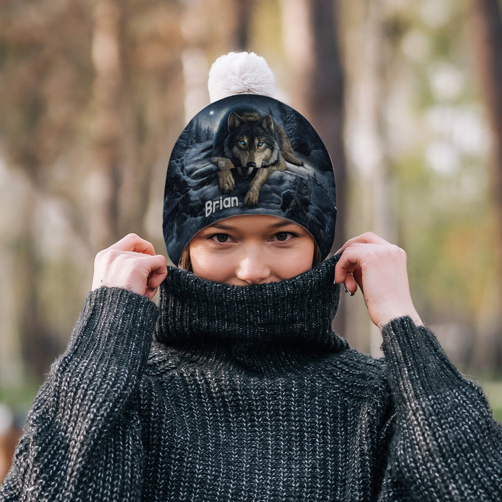 Strong Wolf - Personalized Wolf Beanie Hat