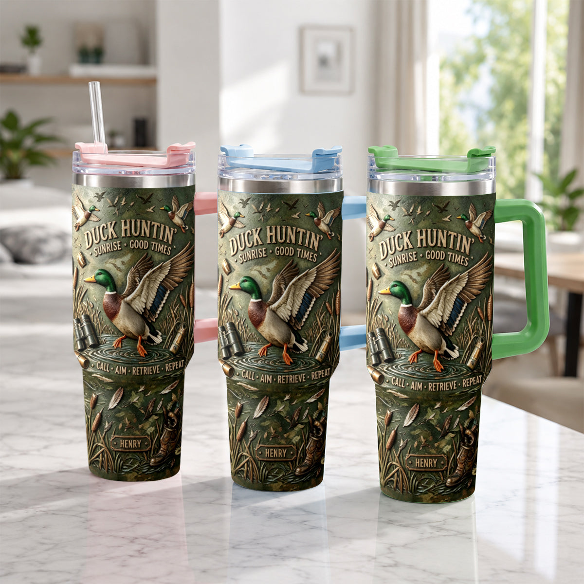 It's Hunting Season - Personalized Hunting Tumbler With Plush Charm