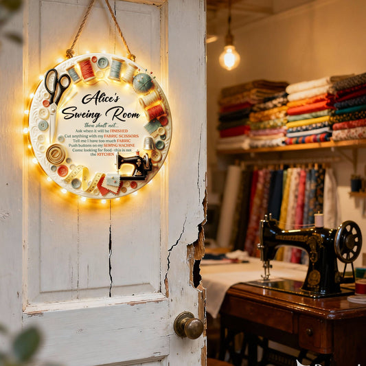 Sewing room - Personalized Sewing LED Light Acrylic Sign