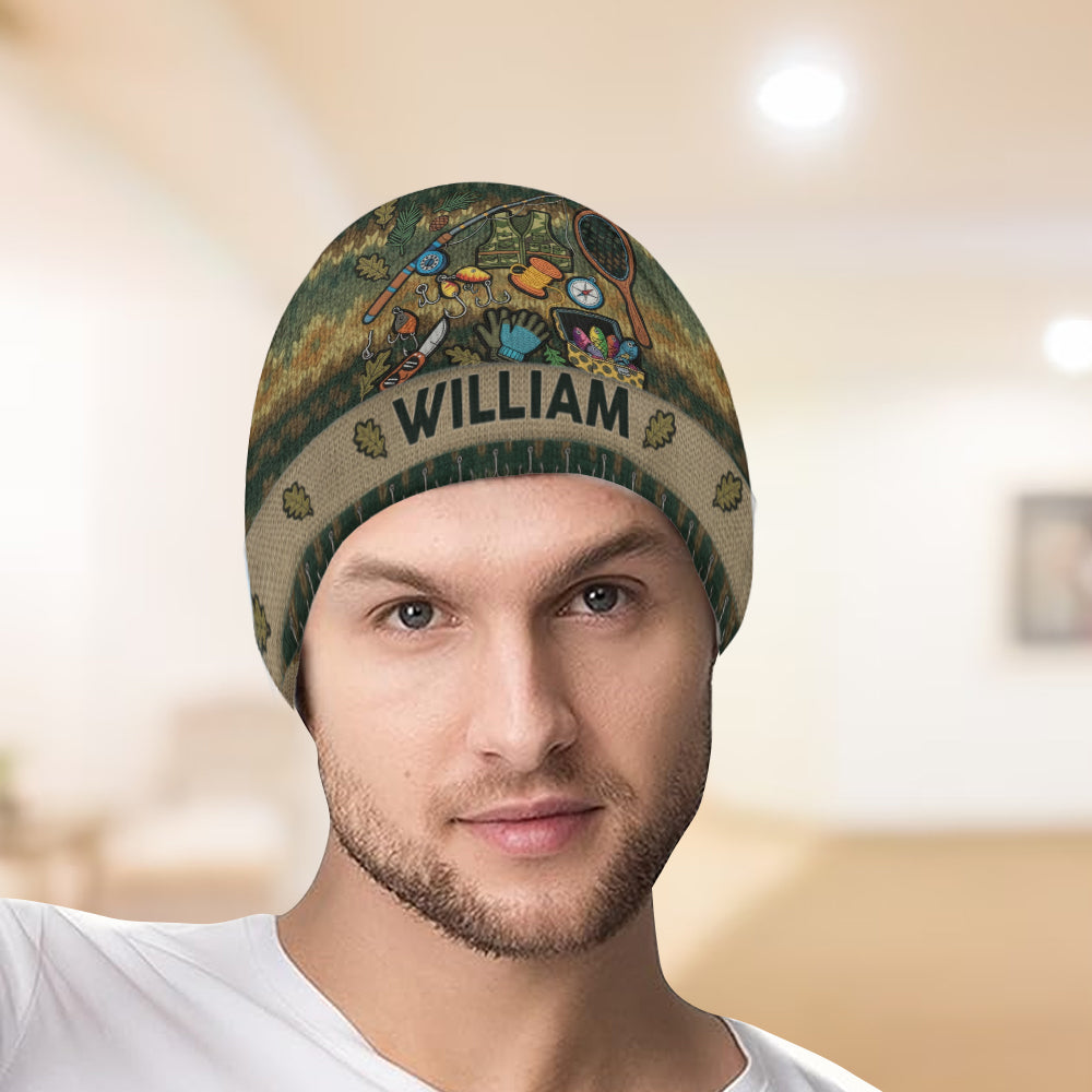 Love Fishing - Personalized Fishing Beanie Hat