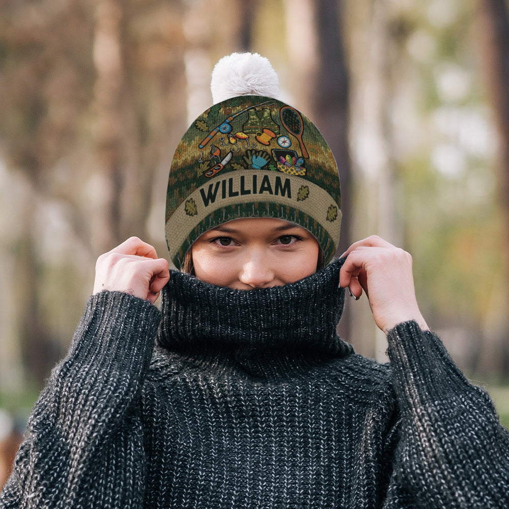 Love Fishing - Personalized Fishing Beanie Hat