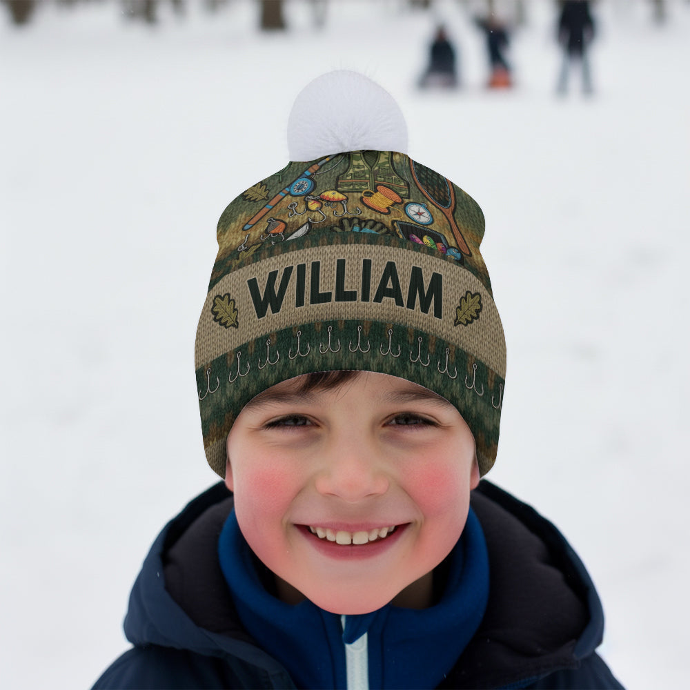 Love Fishing - Personalized Fishing Beanie Hat