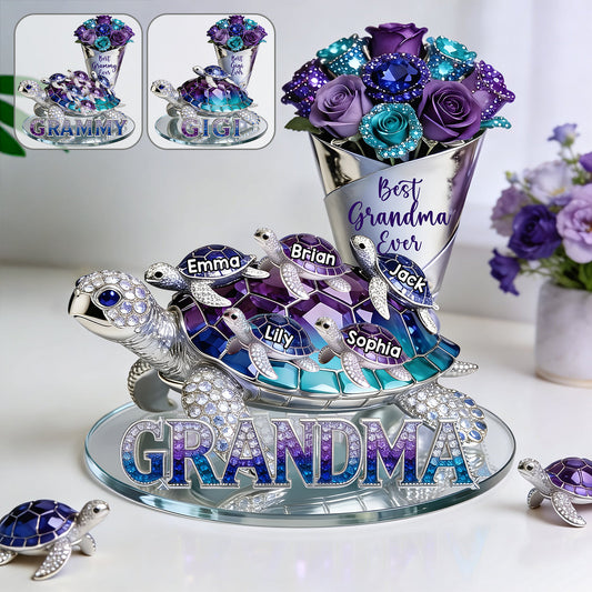 Perfect Gift For Mom, Grandma - Personalized Grandma Custom Shaped Acrylic Plaque