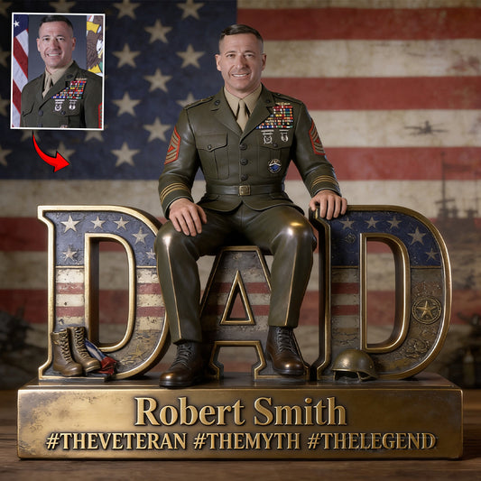 Military Veteran - Personalized Father Custom Shaped Acrylic Plaque