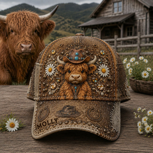 Love Highland Cow - Personalized Highland Cow Classic Cap