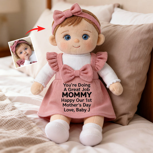 You're Doing A Great Job Mommy - Personalized Mother Premium Faux Fur Pillow