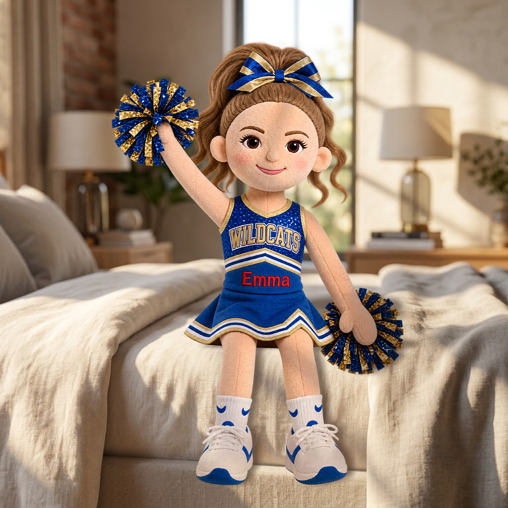 Cheerleading Girls - Personalized Cheerleading Posable Plush Doll