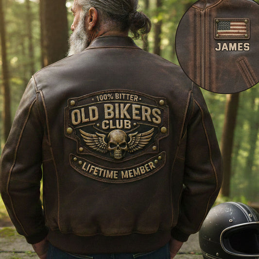 Old Biker Club - Personalized Biker Bomber Jacket
