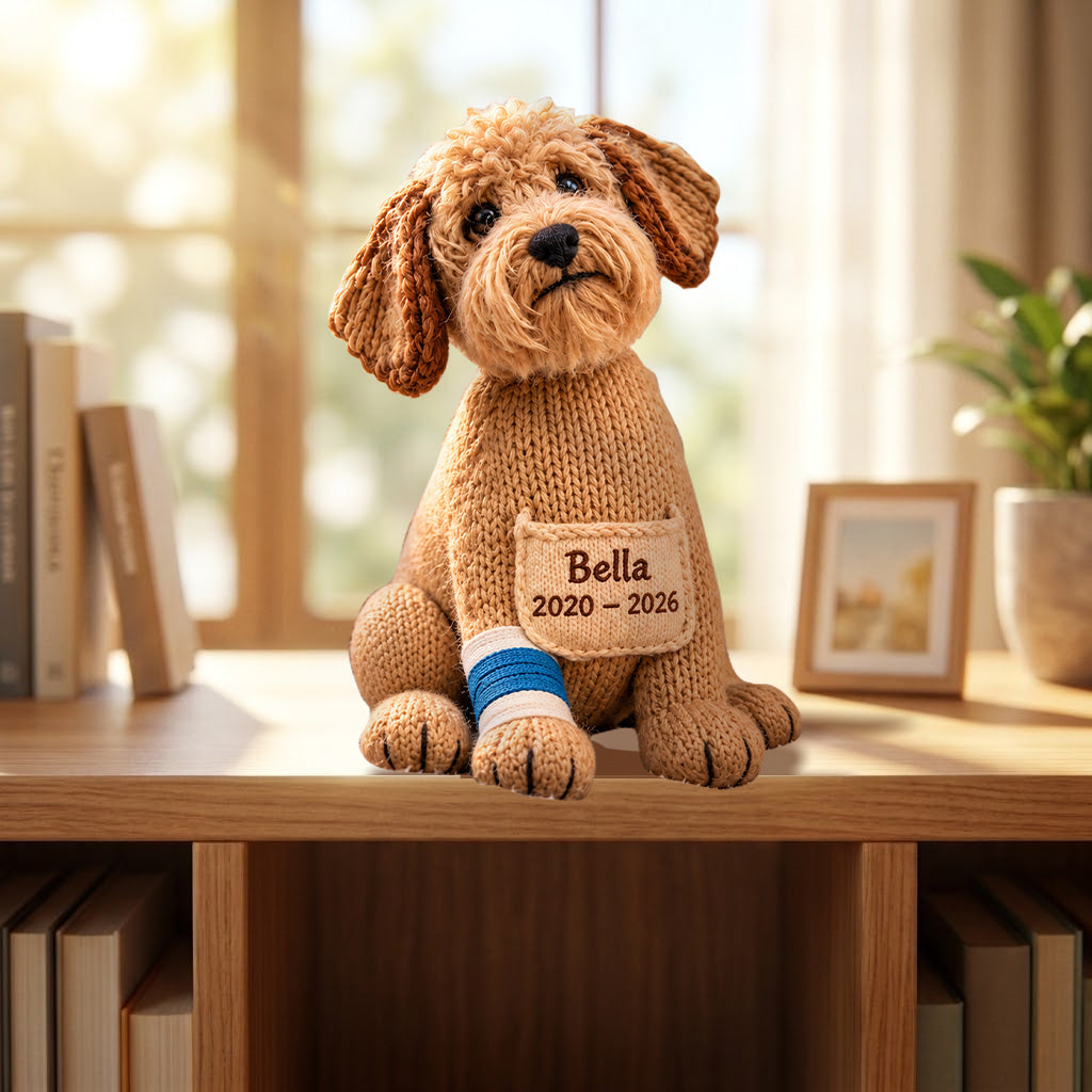 Custom From Any Pet Photo - Personalized Dog Posable Plush Doll