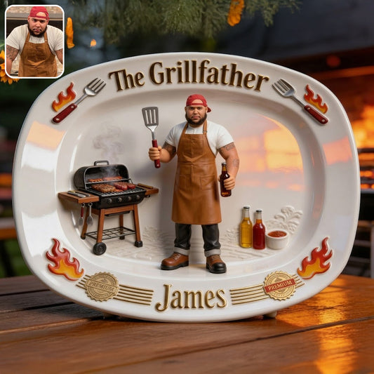 The Grillfather - Personalized Father Plate