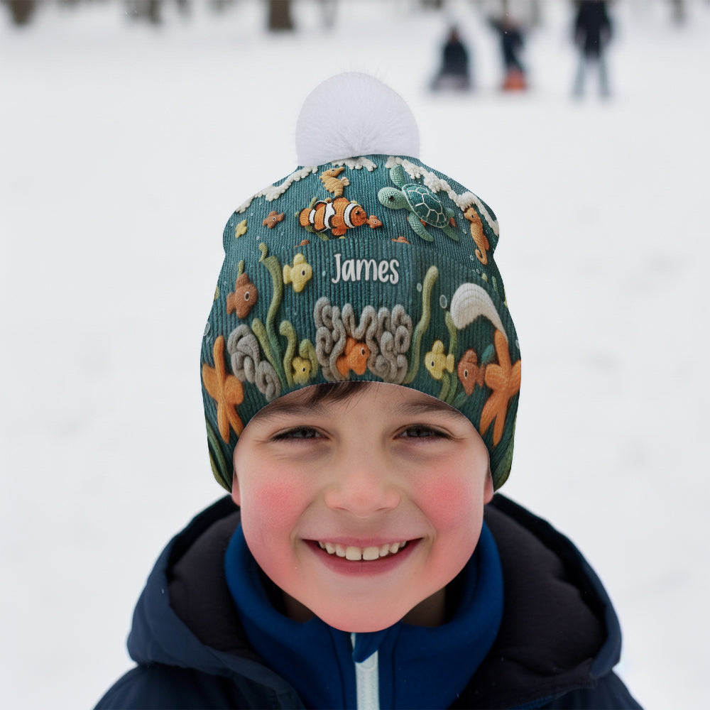 Sea Lover Turtle Fish - Personalized Turtle Beanie Hat