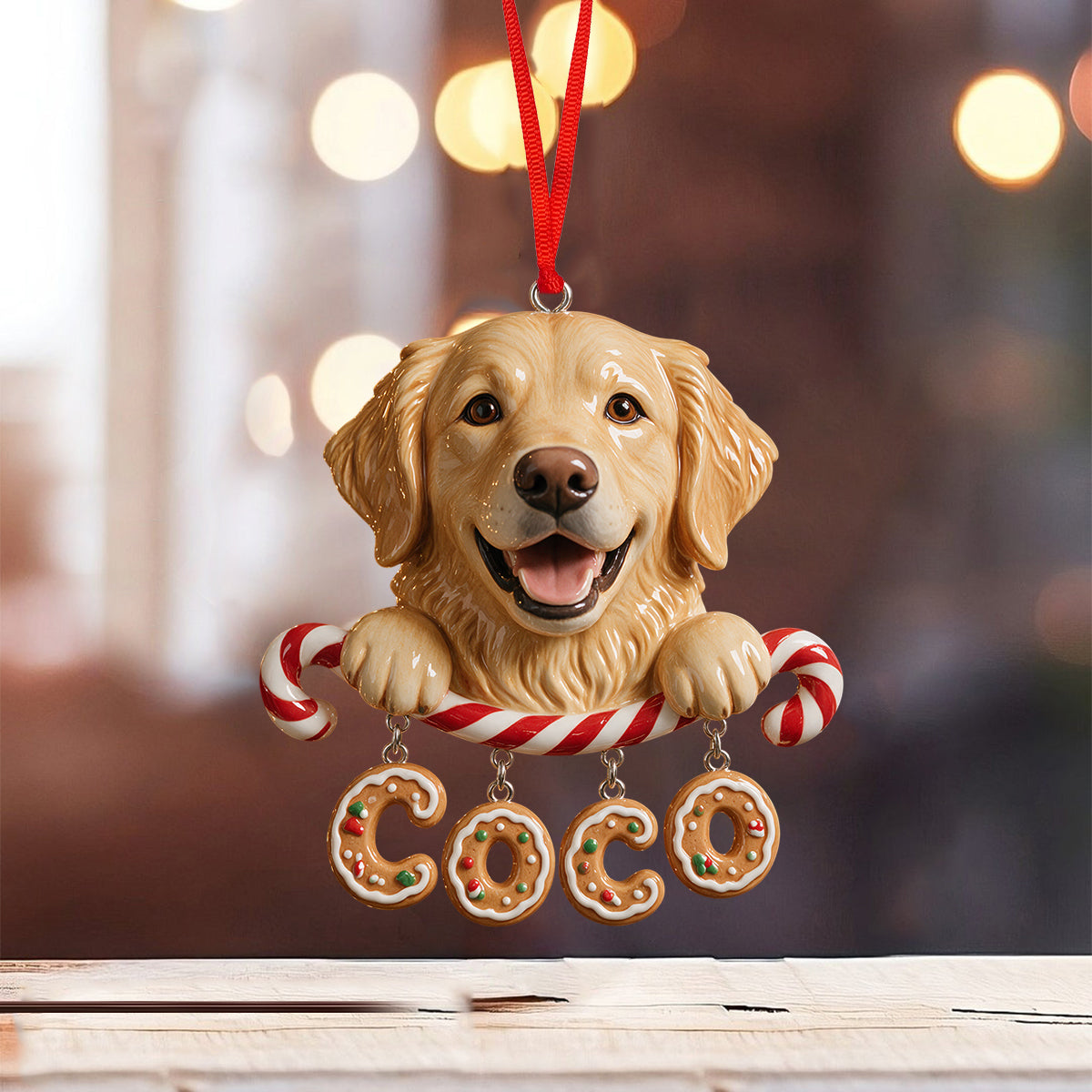 A Very Merry Woofmas - Personalized Dog Ornament With Charm