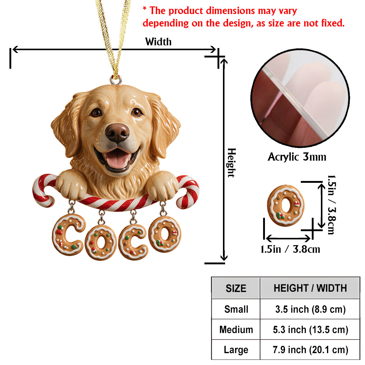 A Very Merry Woofmas - Personalized Dog Ornament With Charm