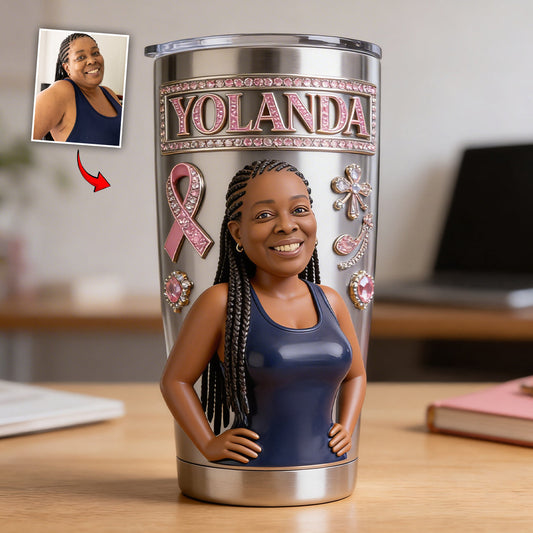 Support Breast Cancer Awareness - Personalized Breast Cancer Awareness Tumbler