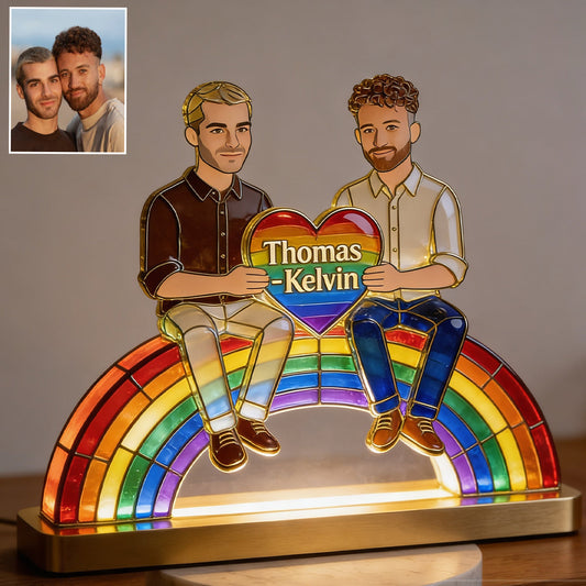 Love Is Love - Personalized LGBT Support Acrylic LED Night Light