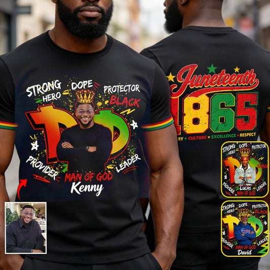 Man Of God - Personalized Father All Over Shirt