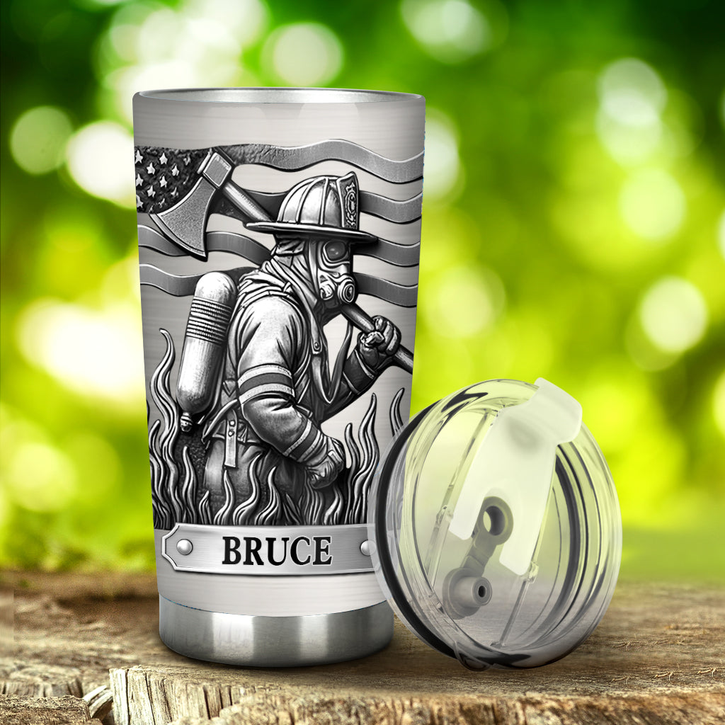 Proud Firefighter - Personalized Firefighter Tumbler