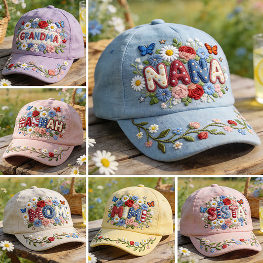 Mother Gift Idea, America Cottagecore Floral Mama - Personalized Mother Classic Cap