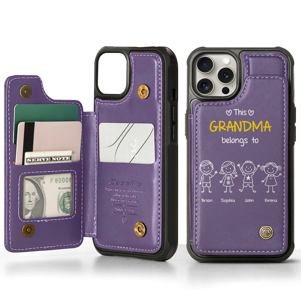 This Grandpa Dad Belongs To - Personalized Grandpa Wallet Phone Case