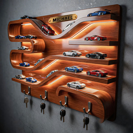 Love Cars - Personalized Car Lover Custom Shaped Hanging Rack