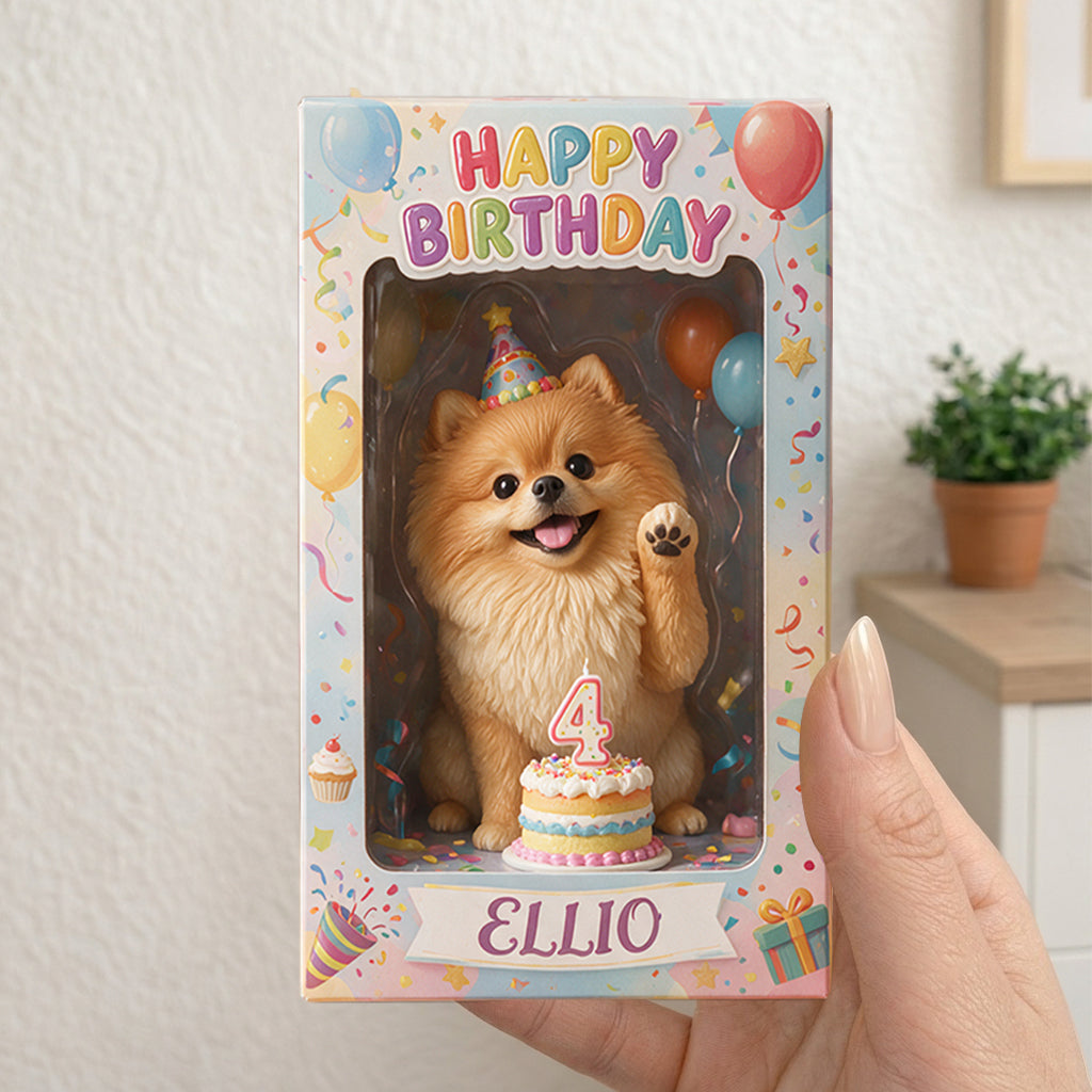 Happy Birthday My Little Fur Baby - Personalized Dog Acrylic Display Box