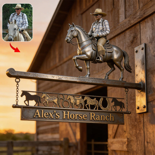 Love My Horse - Personalized Horse Wooden Wall Mount Sign