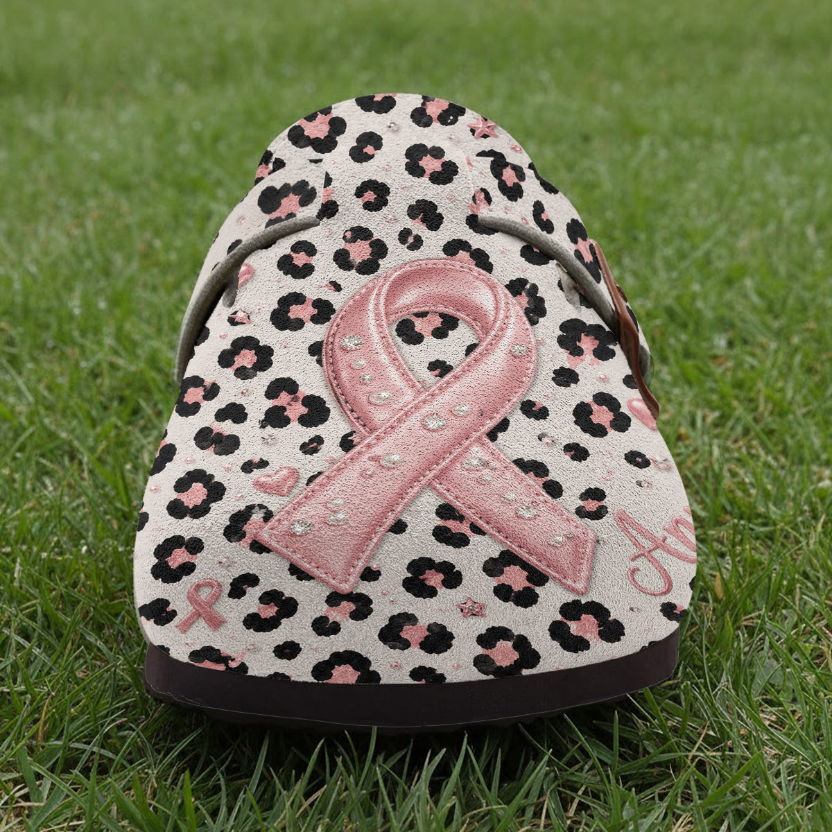 Pink Ribon - Personalized Breast Cancer Awareness Clogs With Arch Support