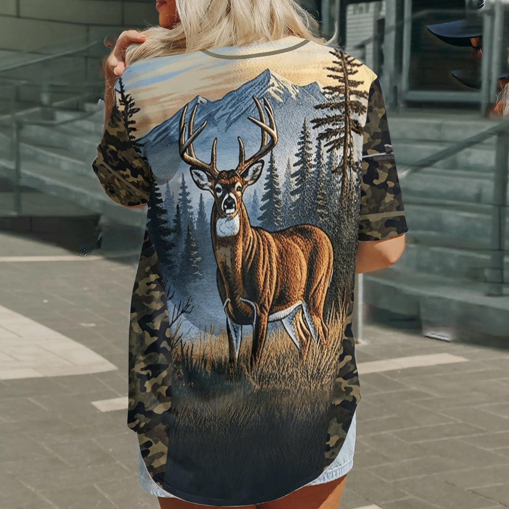 Love Hunting - Personalized Hunting Baseball Jersey