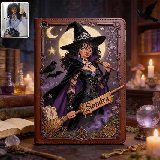 Witch Spells - Personalized Witch Tablet Cover With Pen Slot