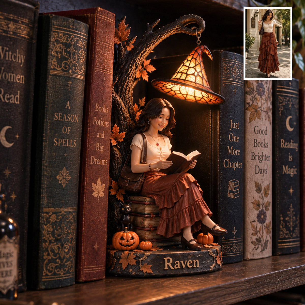 Not Every Witch Lives In Salem - Personalized Witch Bookshelf Lamp