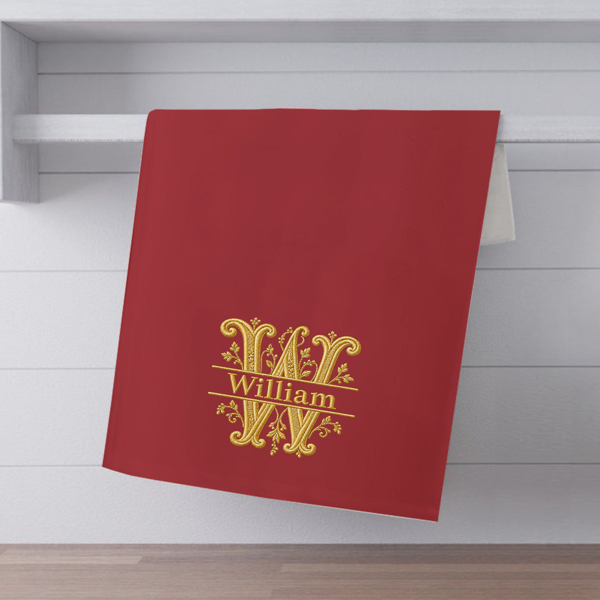 Initial Napkin - Christmas Gift - Home For The Holidays - Personalized Family Towel
